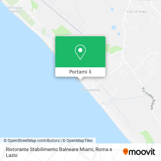 Mappa Ristorante Stabilimento Balneare Miami