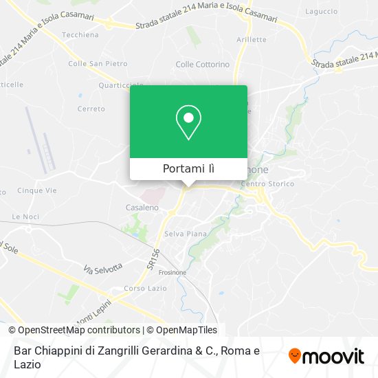 Mappa Bar Chiappini di Zangrilli Gerardina & C.