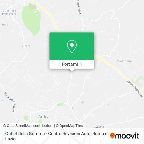 Mappa Outlet della Gomma - Centro Revisioni Auto