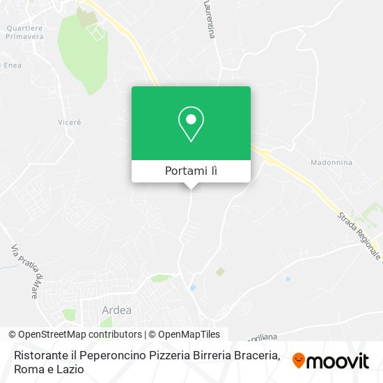 Mappa Ristorante il Peperoncino Pizzeria Birreria Braceria