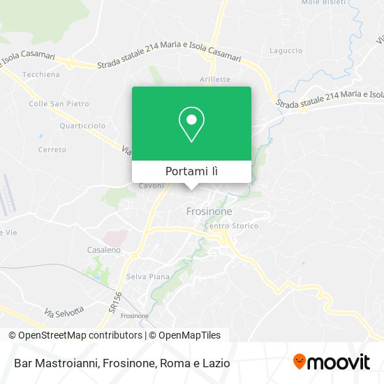 Mappa Bar Mastroianni, Frosinone