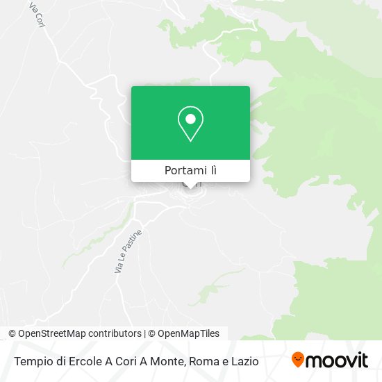 Mappa Tempio di Ercole A Cori A Monte