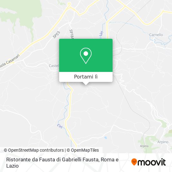 Mappa Ristorante da Fausta di Gabrielli Fausta