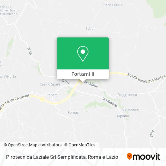 Mappa Pirotecnica Laziale Srl Semplificata