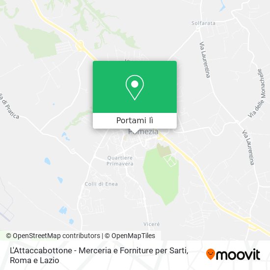 Mappa L'Attaccabottone - Merceria e Forniture per Sarti