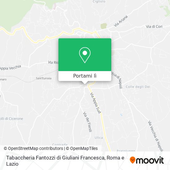 Mappa Tabaccheria Fantozzi di Giuliani Francesca
