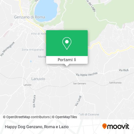 Mappa Happy Dog Genzano