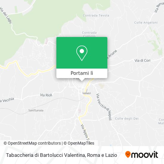 Mappa Tabaccheria di Bartolucci Valentina