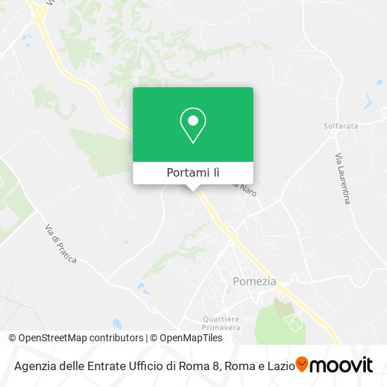 Mappa Agenzia delle Entrate Ufficio di Roma 8