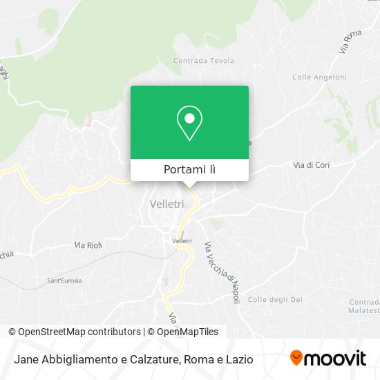 Mappa Jane Abbigliamento e Calzature