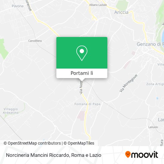 Mappa Norcineria Mancini Riccardo