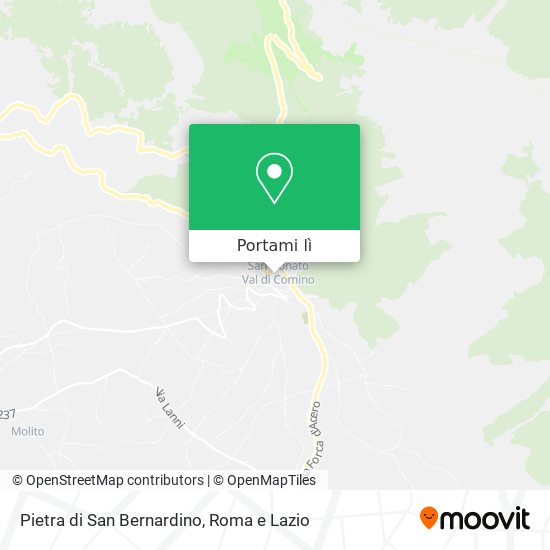 Mappa Pietra di San Bernardino