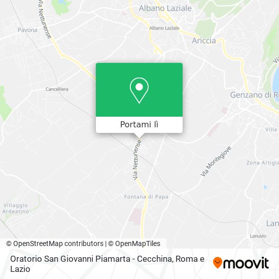 Mappa Oratorio San Giovanni Piamarta - Cecchina