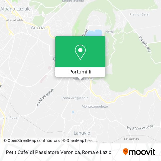 Mappa Petit Cafe' di Passiatore Veronica