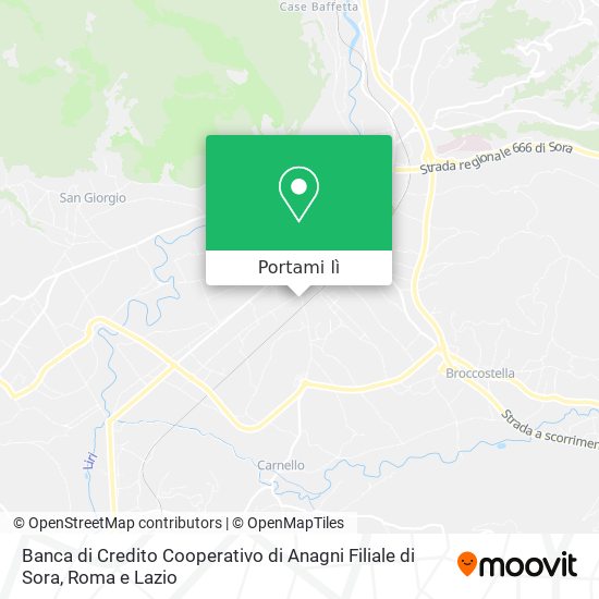 Mappa Banca di Credito Cooperativo di Anagni Filiale di Sora