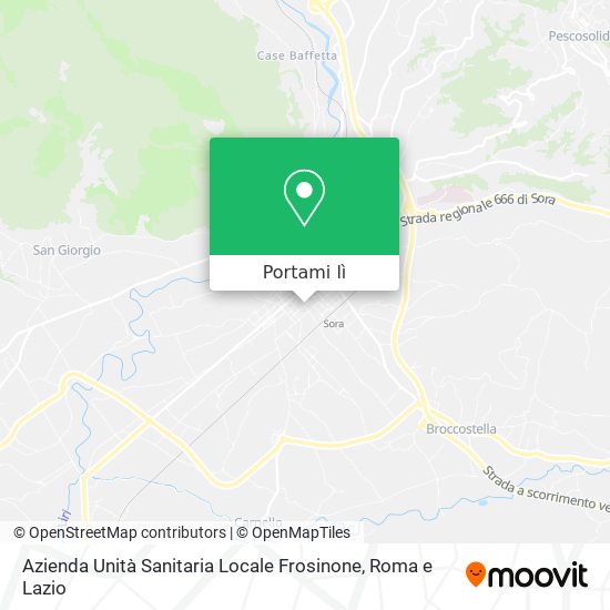 Mappa Azienda Unità Sanitaria Locale Frosinone
