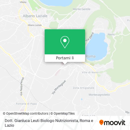 Mappa Dott. Gianluca Leuti Biologo Nutrizionista