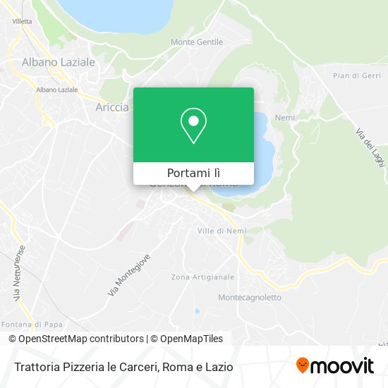 Mappa Trattoria Pizzeria le Carceri