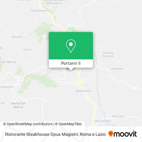 Mappa Ristorante Steakhouse Opus Magistri