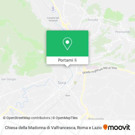 Mappa Chiesa della Madonna di Valfrancesca