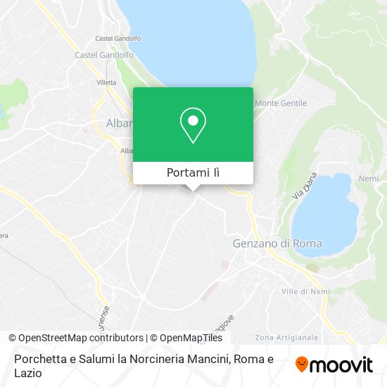 Mappa Porchetta e Salumi la Norcineria Mancini