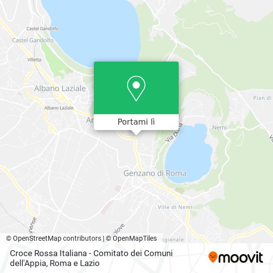 Mappa Croce Rossa Italiana - Comitato dei Comuni dell'Appia