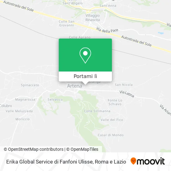 Mappa Erika Global Service di Fanfoni Ulisse