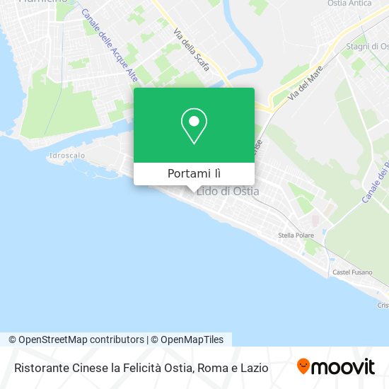 Mappa Ristorante Cinese la Felicità Ostia