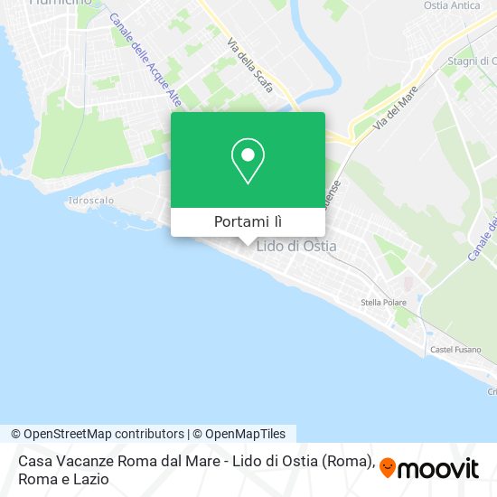 Mappa Casa Vacanze Roma dal Mare - Lido di Ostia