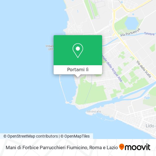 Mappa Mani di Forbice Parrucchieri Fiumicino