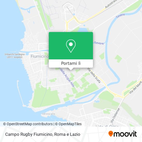 Mappa Campo Rugby Fiumicino