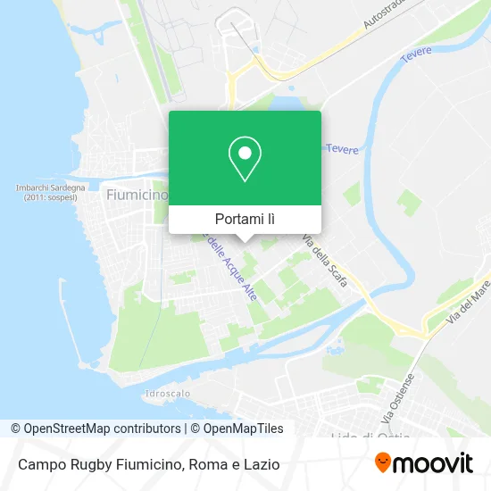 Mappa Campo Rugby Fiumicino