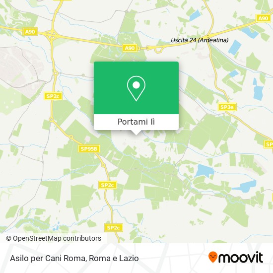 Mappa Asilo per Cani Roma