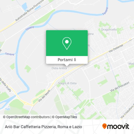 Mappa Ariò Bar Caffetteria Pizzeria