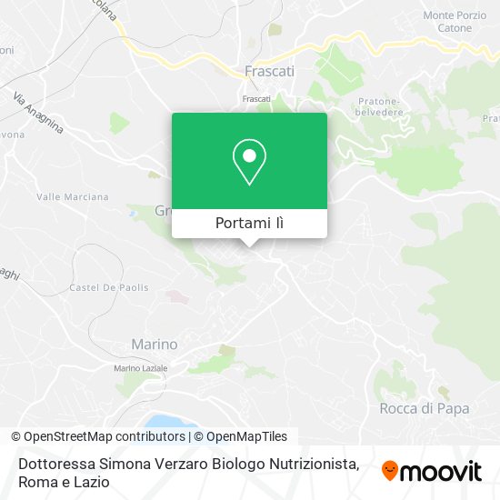 Mappa Dottoressa Simona Verzaro Biologo Nutrizionista