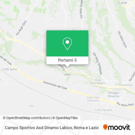 Mappa Campo Sportivo Asd Dinamo Labico