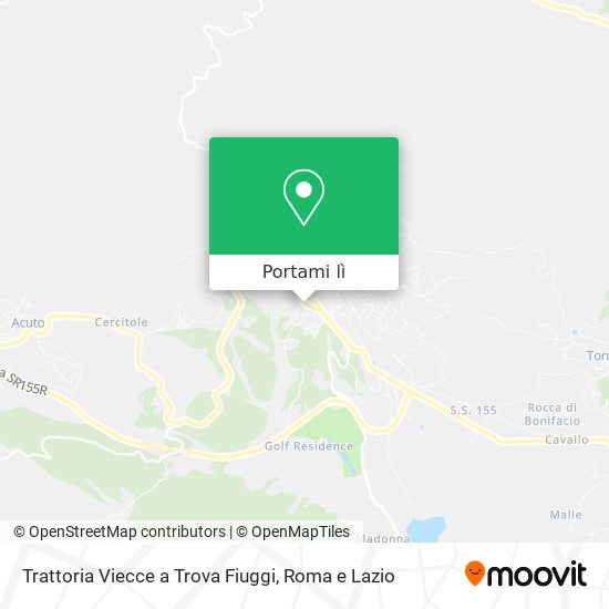 Mappa Trattoria Viecce a Trova Fiuggi