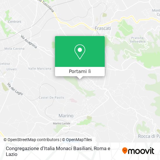 Mappa Congregazione d'Italia Monaci Basiliani