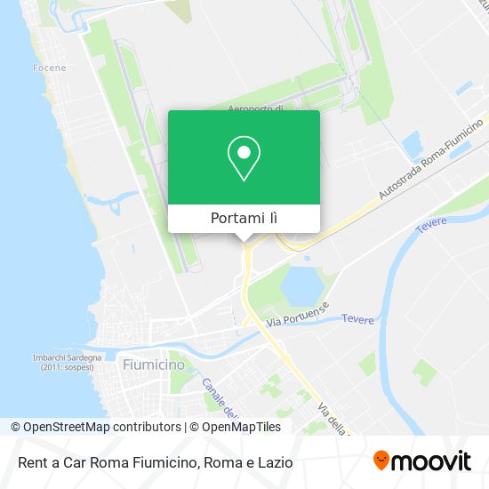 Mappa Rent a Car Roma Fiumicino