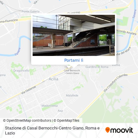 Mappa Stazione di Casal Bernocchi-Centro Giano