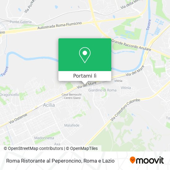 Mappa Roma Ristorante al Peperoncino