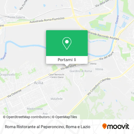 Mappa Roma Ristorante al Peperoncino
