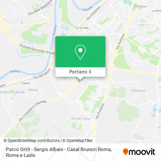 Mappa Parco Ort9 - Sergio Albani - Casal Brunori Roma
