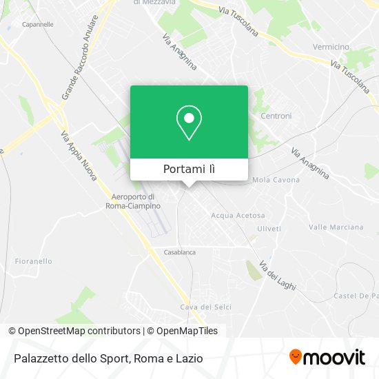 Mappa Palazzetto dello Sport