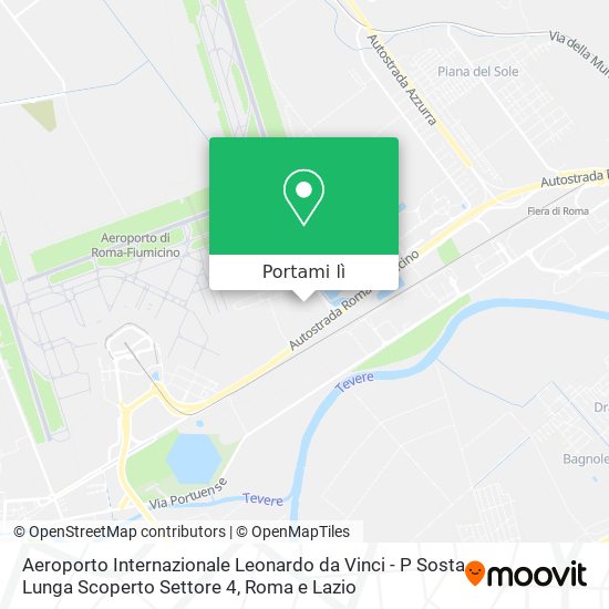 Mappa Aeroporto Internazionale Leonardo da Vinci - P Sosta Lunga Scoperto Settore 4