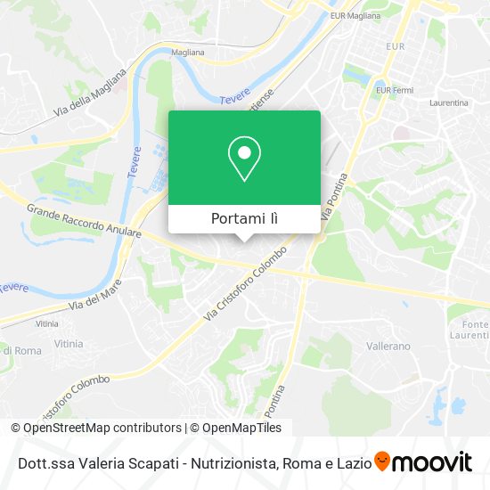 Mappa Dott.ssa Valeria Scapati - Nutrizionista