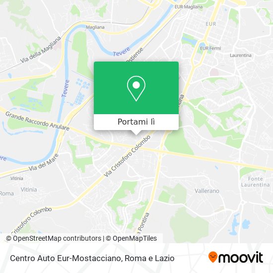 Mappa Centro Auto Eur-Mostacciano