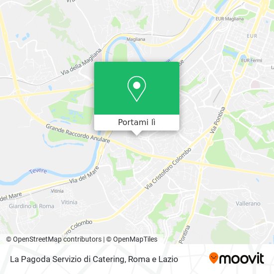 Mappa La Pagoda Servizio di Catering