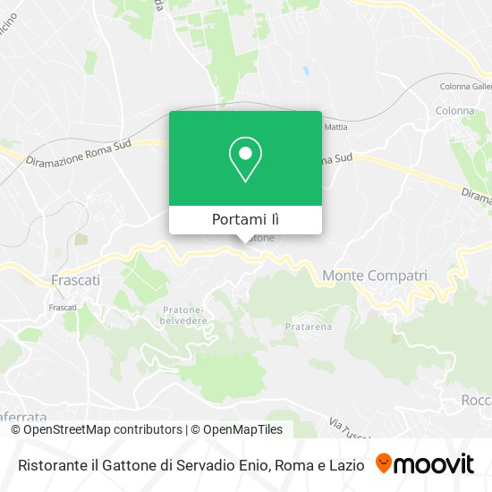 Mappa Ristorante il Gattone di Servadio Enio