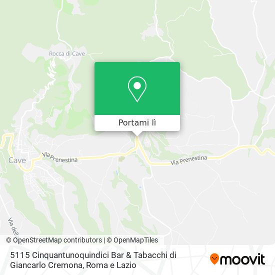 Mappa 5115 Cinquantunoquindici Bar & Tabacchi di Giancarlo Cremona